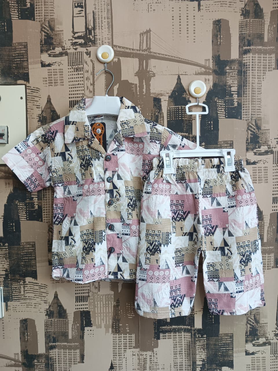 Boys China All Over Tie-Dye 2Pcs Set