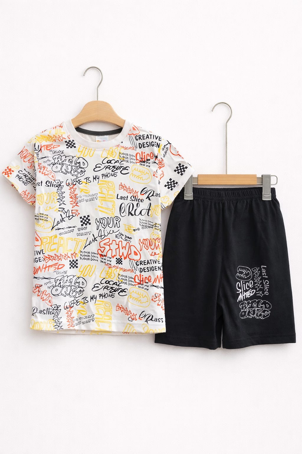 Boys All Over Graphic Print 2Pcs Suit