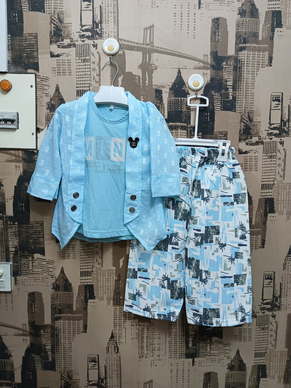 Girls Mond True Print 3Pcs Suit