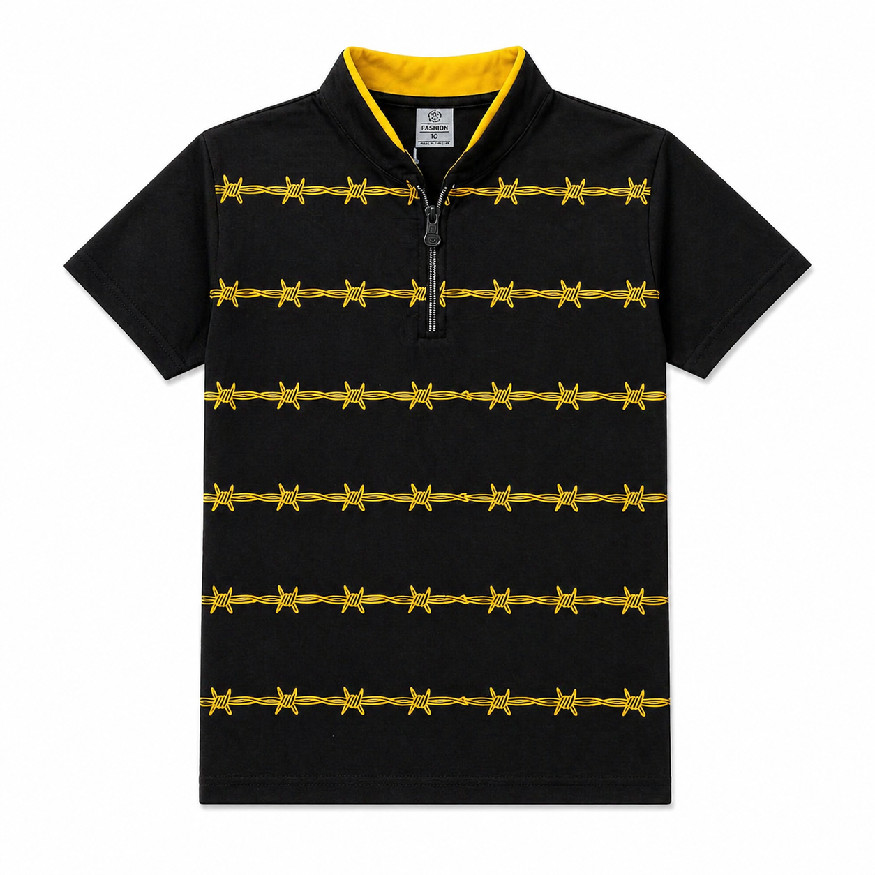 Boys Barbed Wire S T-Shirt - Black