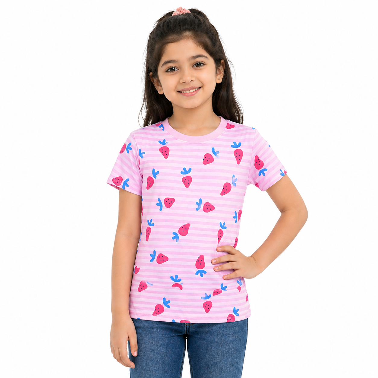 Girls All Over Strawberry T-Shirt - Pink
