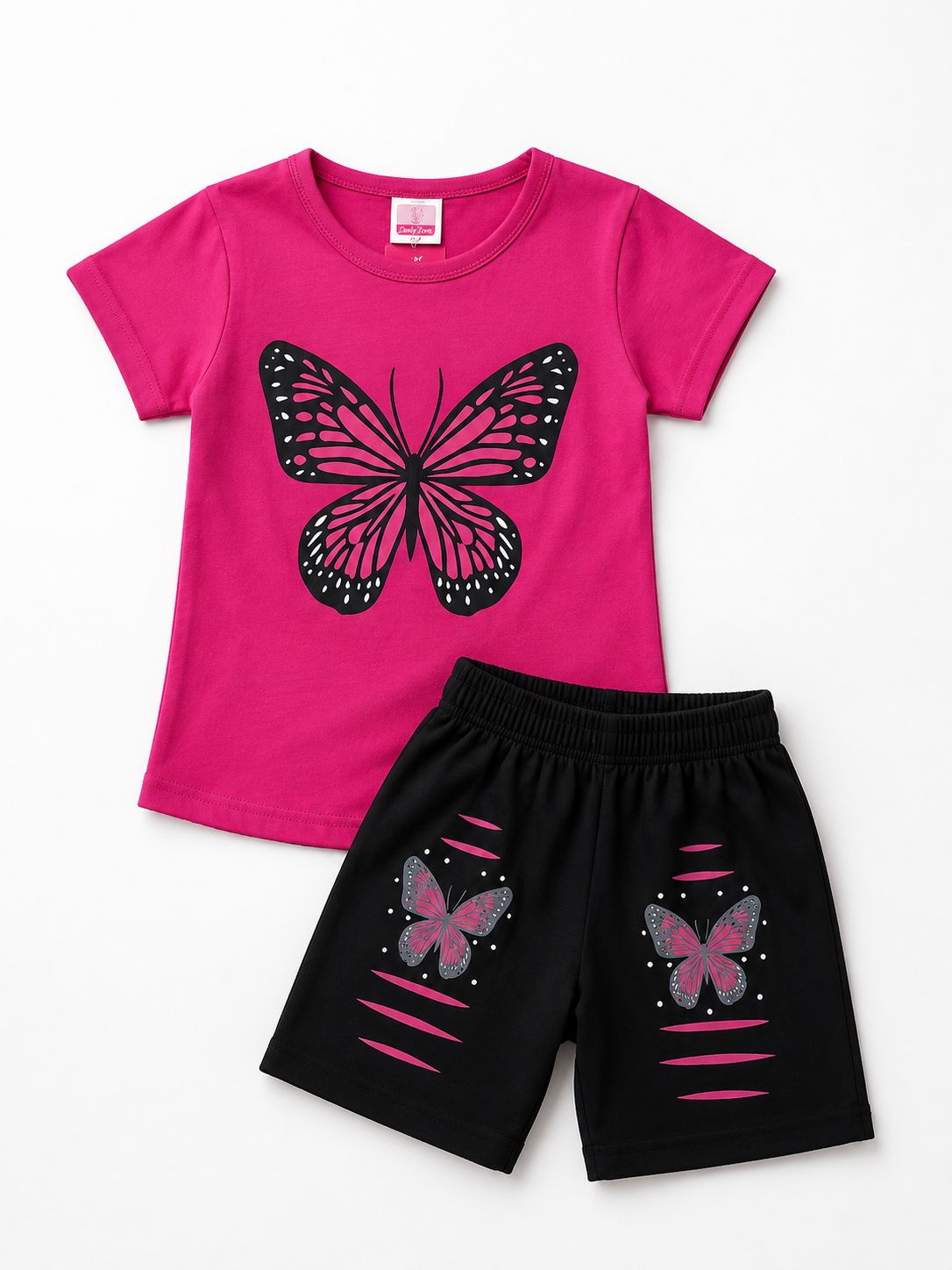 Butterfly Kids 2-Piece Set | Pink & Black