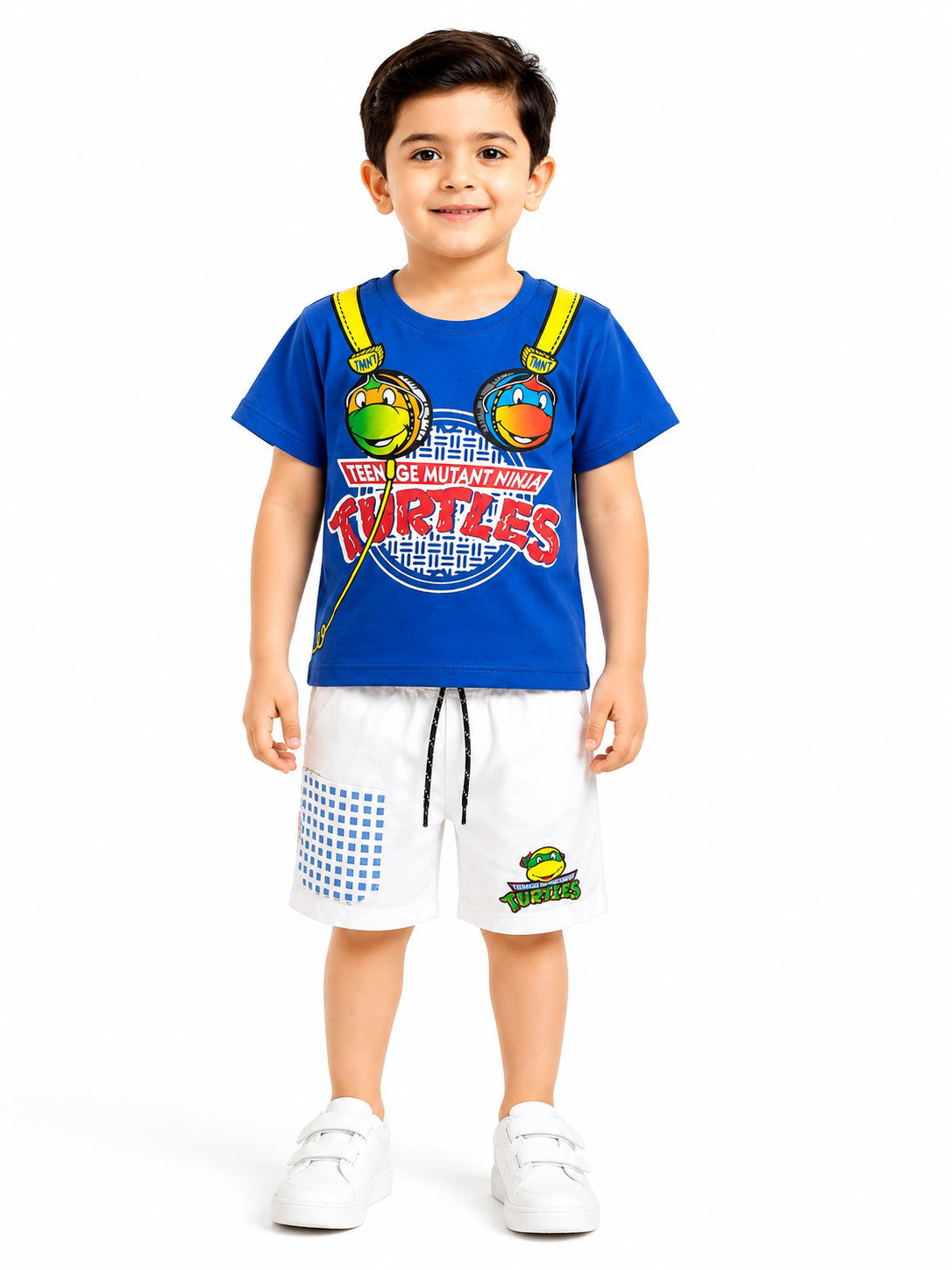 Boys Headphone Turtle Print 2Pcs Suit