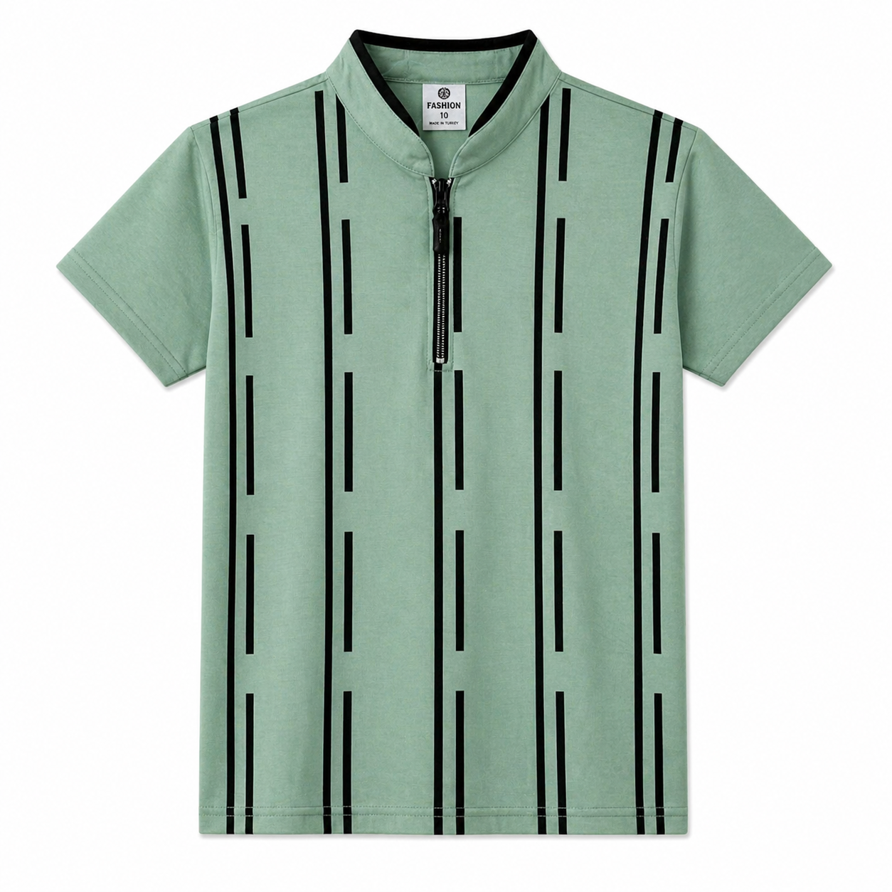 Boys Green Printed T-Shirt – Half Sleeve Casual Summer Wear