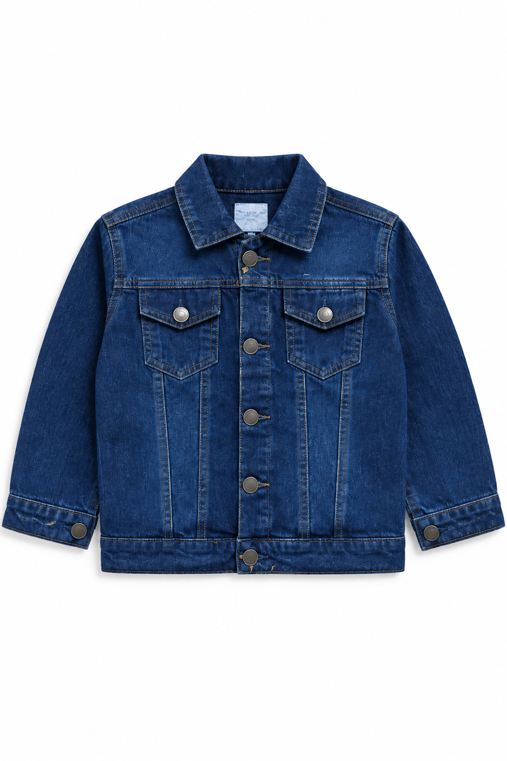 Kids Classic Button-Front Denim Jacket | Dark Blue