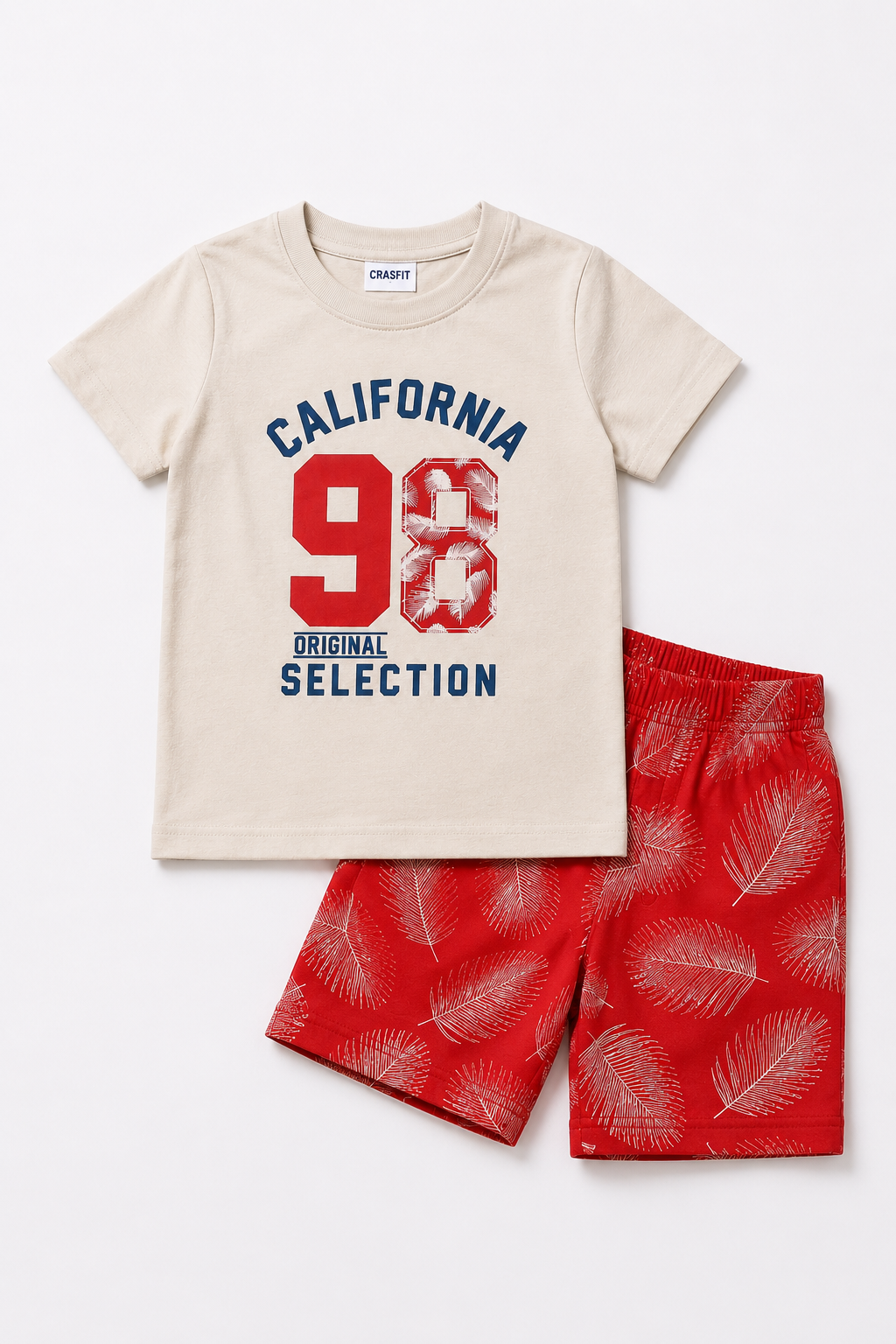 Boys California 98 2Pcs Suit - Red