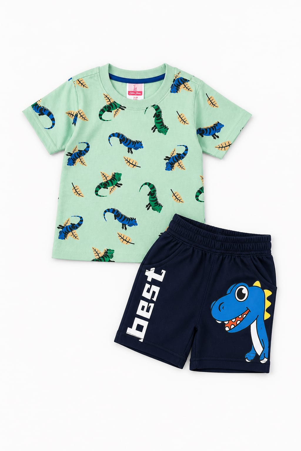 Kids Best Dino 2 Pcs Suit - Green