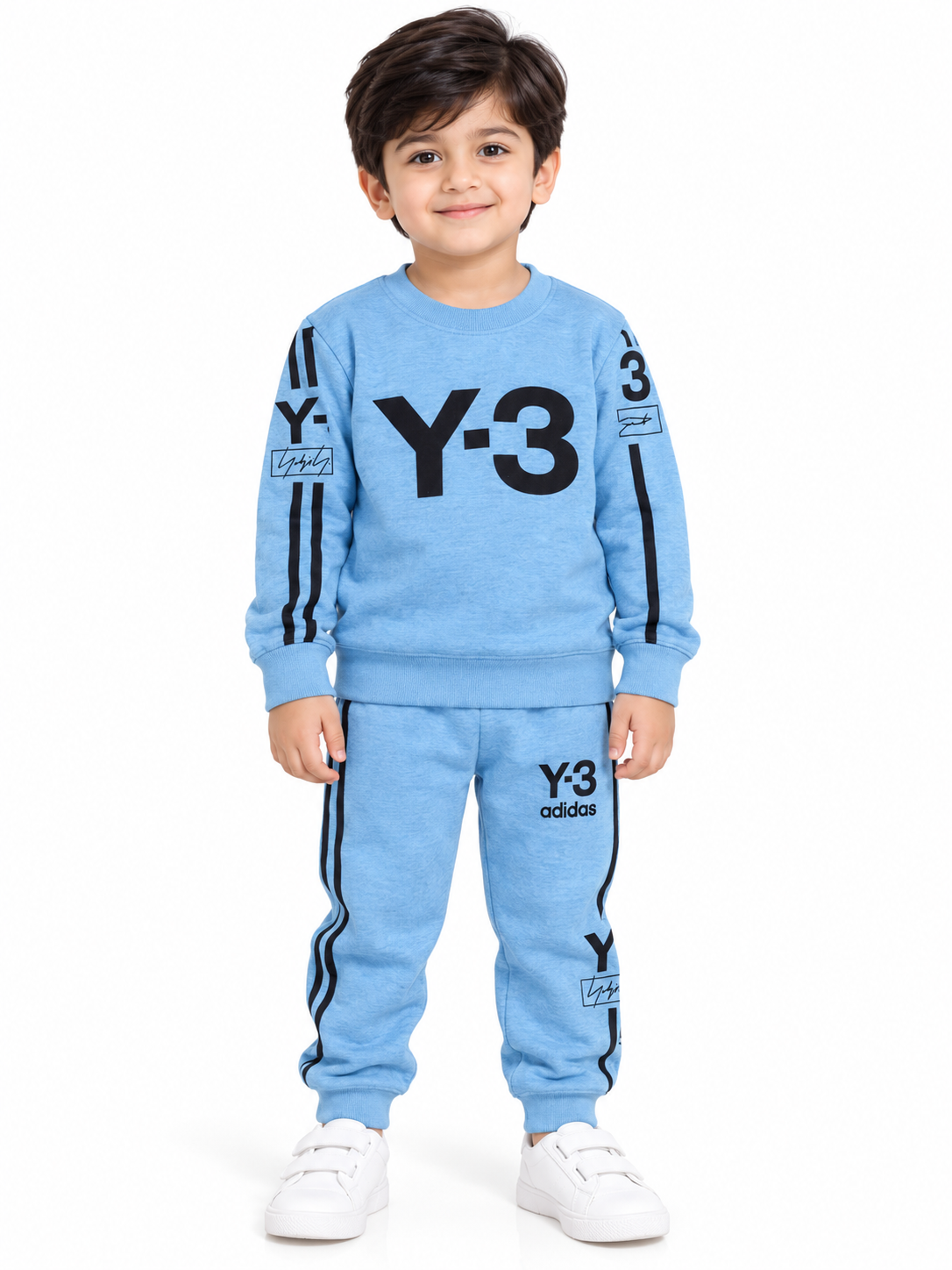 Boys Y-3 Logo Winter Tracksuit | Sky Blue