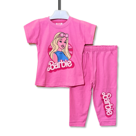 Girls 2 Piece Suit Barbie Printed