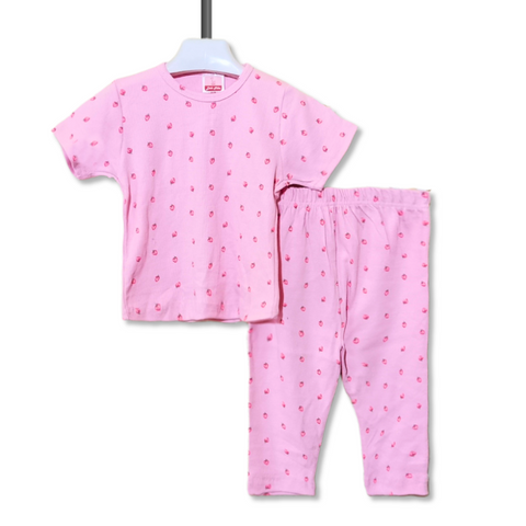 Kids Strawberry Printed Night Suit