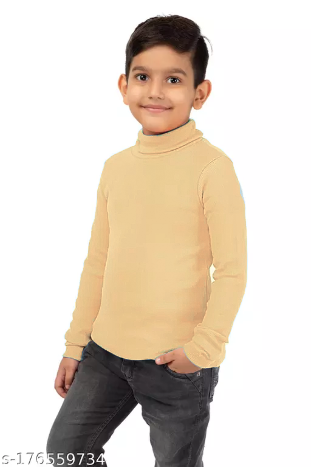 Kids Unisex Full Sleeve High-Neck - Skin