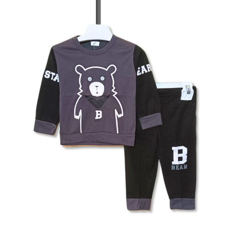 Kids 2 Piece Suit Bear Printed F/S