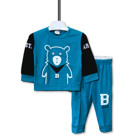 Kids 2 Piece Suit Bear Printed F/S