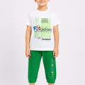 Boys Happy Independence Day 2 Piece Outfit – White & Green