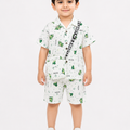 Boys 3-Piece Shirt & Shorts Set with Crossbody Bag
