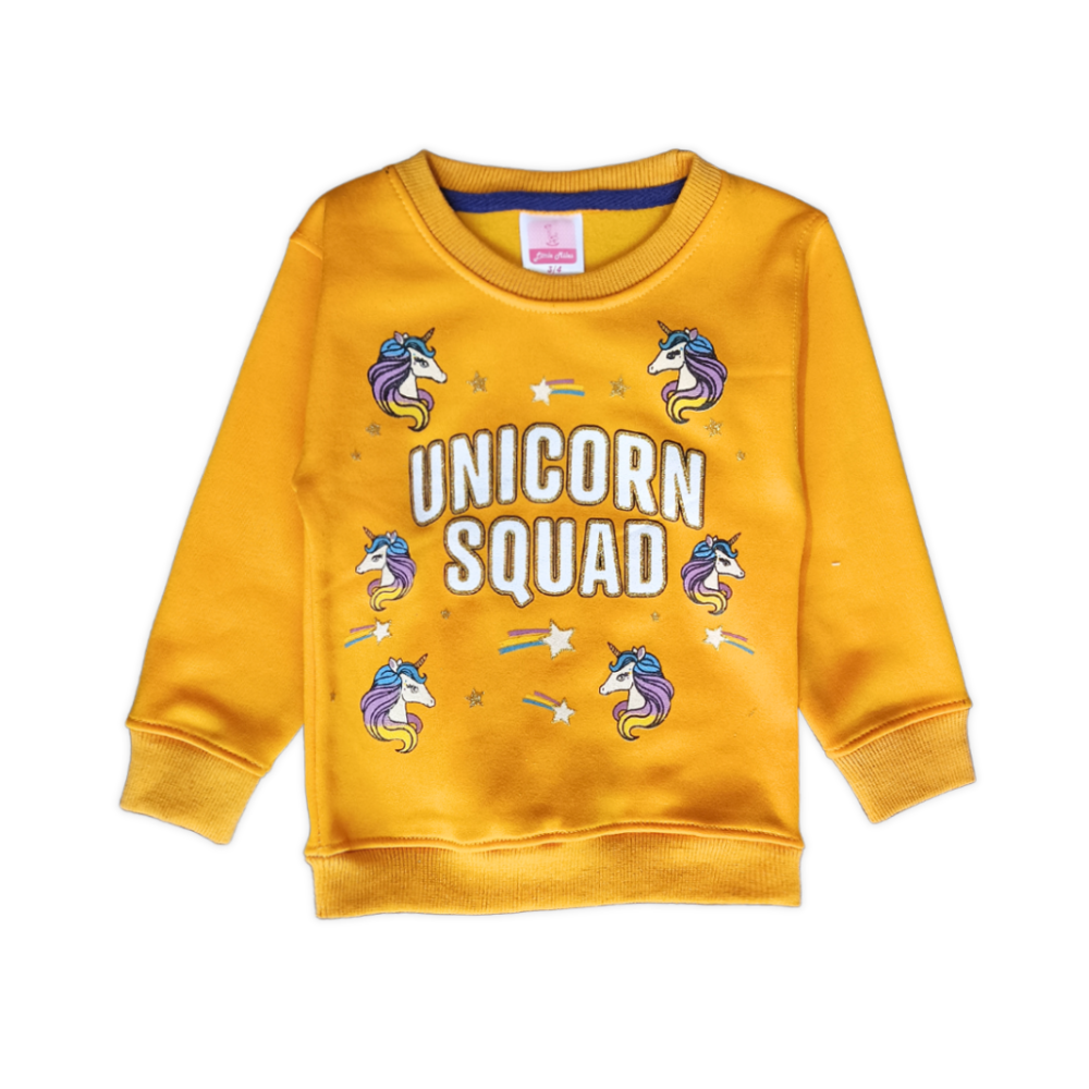 Girls' Unicorn Squad Sweatshirt – Orange