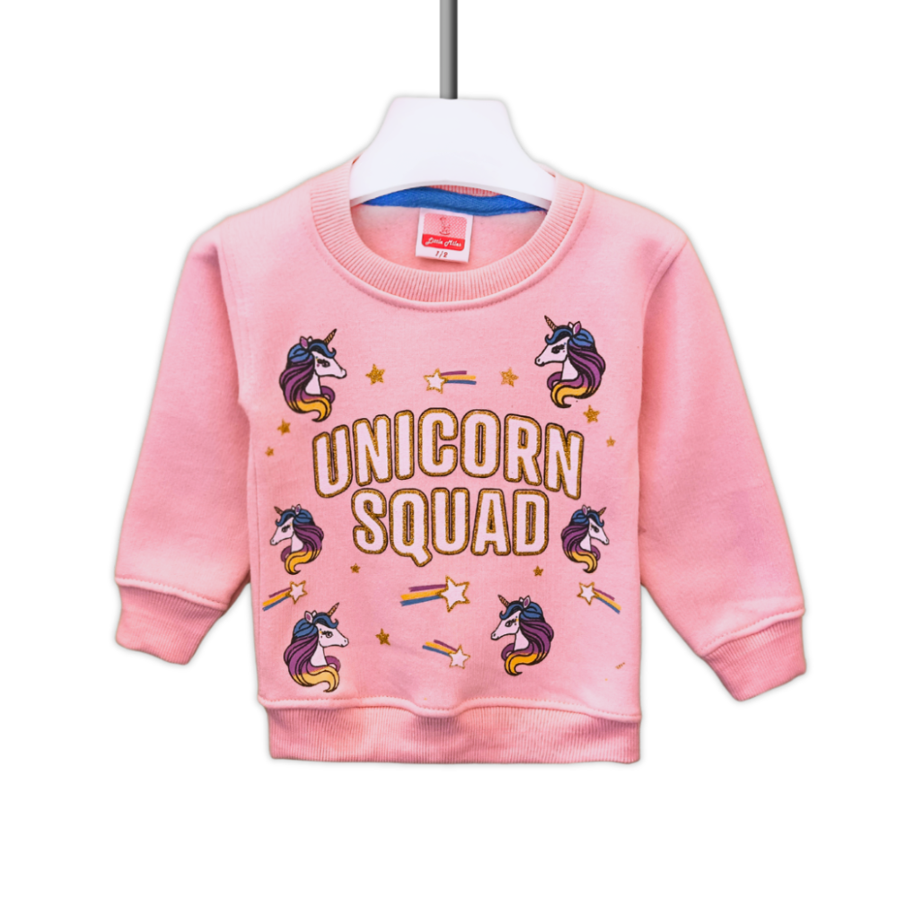 Girls' Unicorn Squad Sweatshirt – Pink