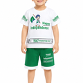 Kids 2 Piece Cotton Suit – Happy Independence Printed T-Shirt & Green Shorts