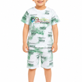 Kids 2 Piece Summer Suit – Pakistan Flag Printed T-Shirt & Green Shortsa