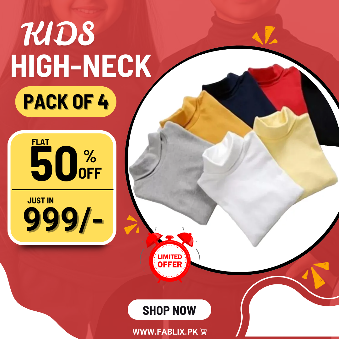 Kids' High-Neck (Pack of 4)