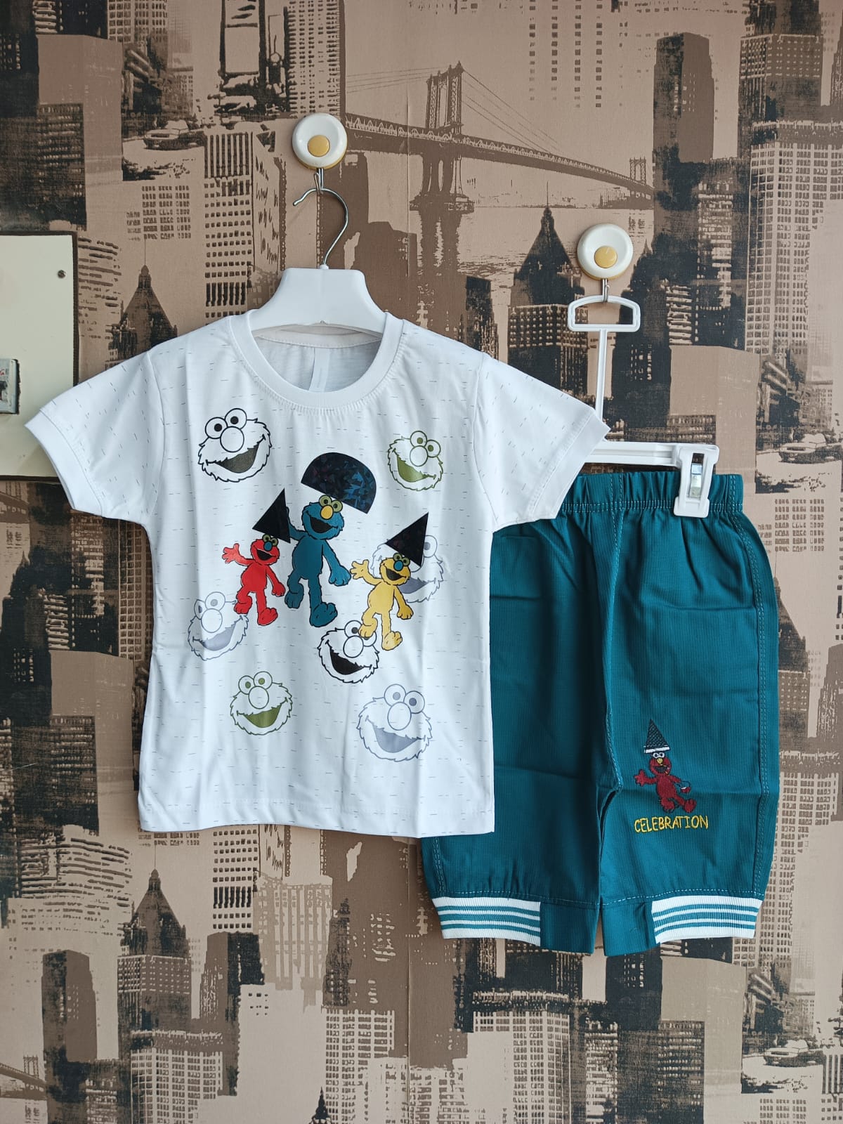 Boys 3 Cartoon Print 2Pcs Set