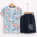 Boys All Over Graphic Print 2Pcs Suit