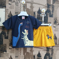 Kids Hello Friend Dino 2 Pcs Suit - Blue