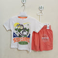 Kids Space Cadit 2 Pcs Suit - White & Orange