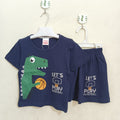 Kids Dino Lest Ply 2 Pcs Suit - Blue