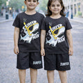 Kids Surfer Fish 2 Pcs Suit - Black