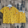 Kids All Over Bear Print 2 Pcs Suit - Yellow
