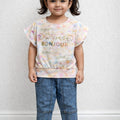 Girls Bonjour Print 2Pcs Suit