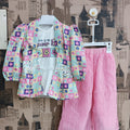 Girls This is My Flower Print 3Pcs Suit