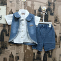 Girls Queen Denim Style 3Pcs Suit