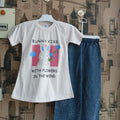 Girls Bunny Kiss Printed 2Pcs Suit
