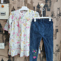 Girls Flower Frock Style 2Pcs Suit