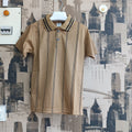 Boys Lining Polo T-Shirt - Brown