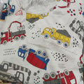 Kids Multi Truck Night Suit - White