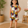 Girls Abstract Paint Splash Sleeveless Co-Ord Set