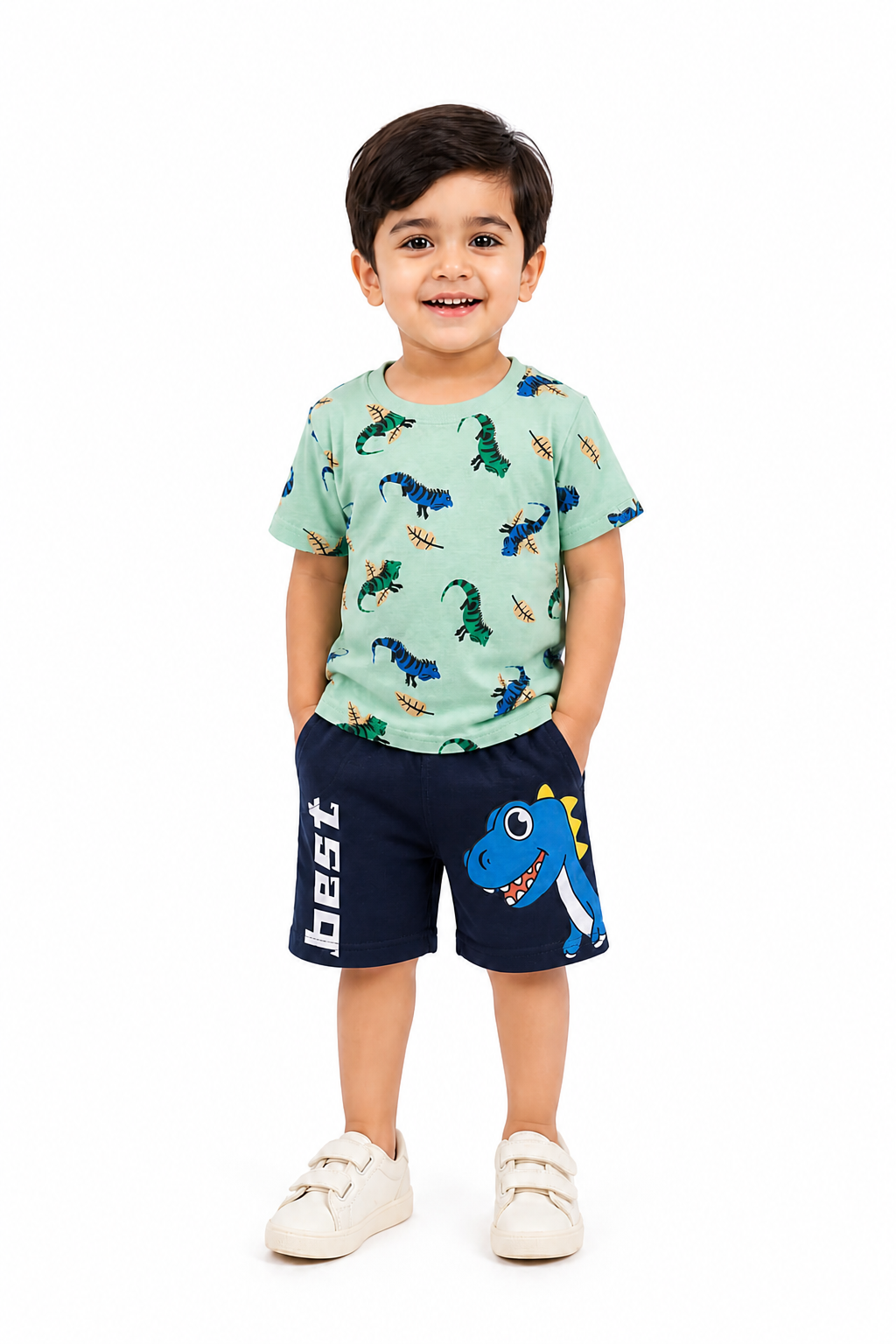 Kids Best Dino 2 Pcs Suit - Green