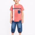 Boys Dangerous Pocket 2Pcs Suit