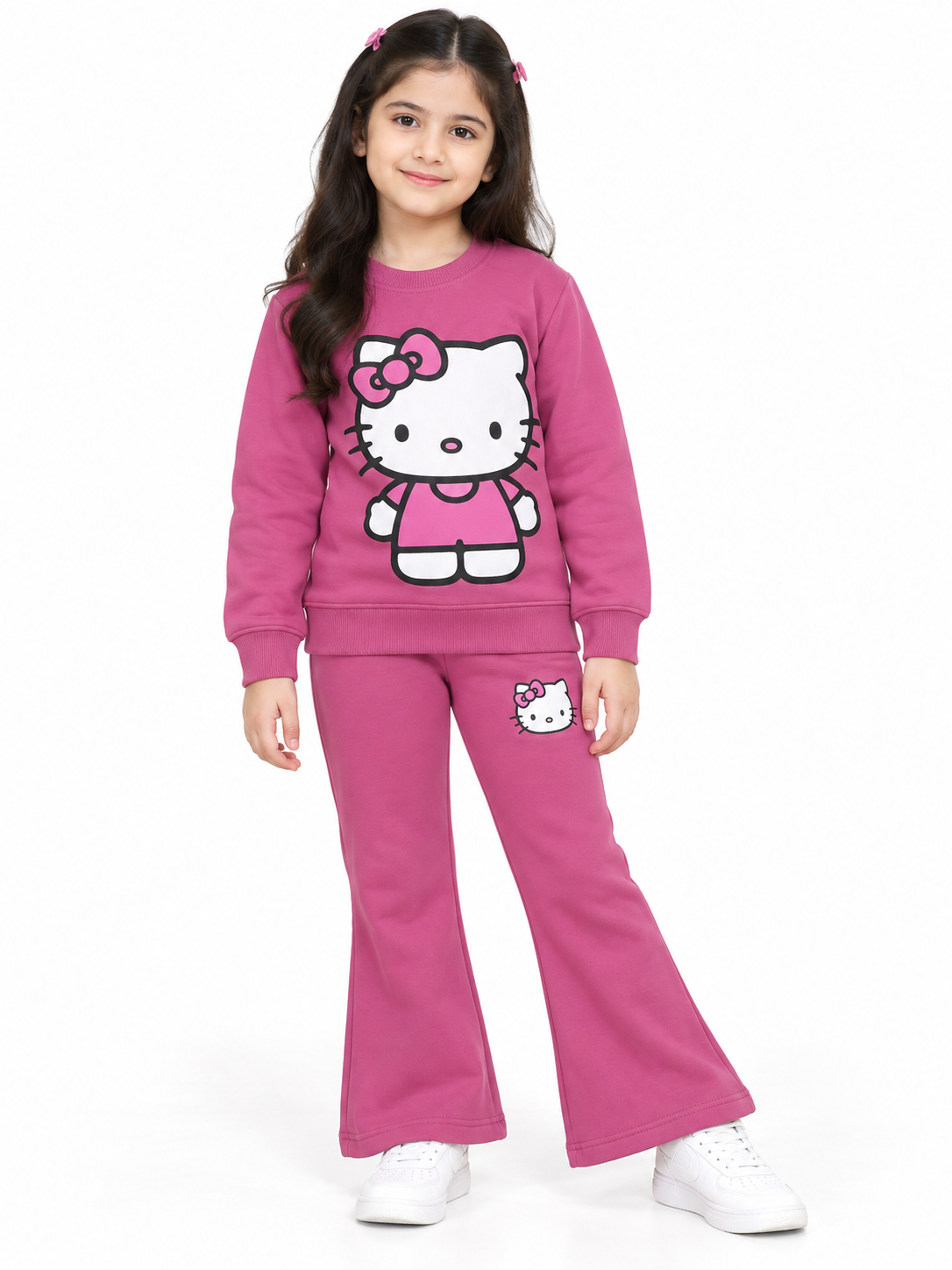Girls Hello Kitty Fleece Tracksuit – Pink