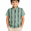 Boys Green Printed T-Shirt – Half Sleeve Casual Summer Wear