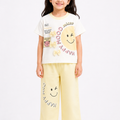 Girls Happy Mood Print 2Pcs Suit