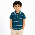 Boys Barbed Wire Polo T-Shirt - Green