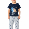 Kids 3 Polo Men Night Suit - Navy Blue