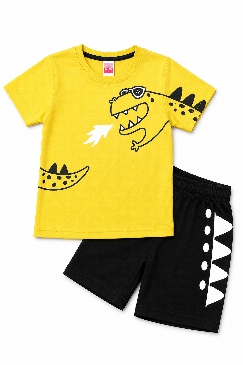 Boys Dino Adventure Summer Suit - Yellow