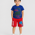 Kids Follow The Roar Dino 2Pcs Suit - Blue & Red