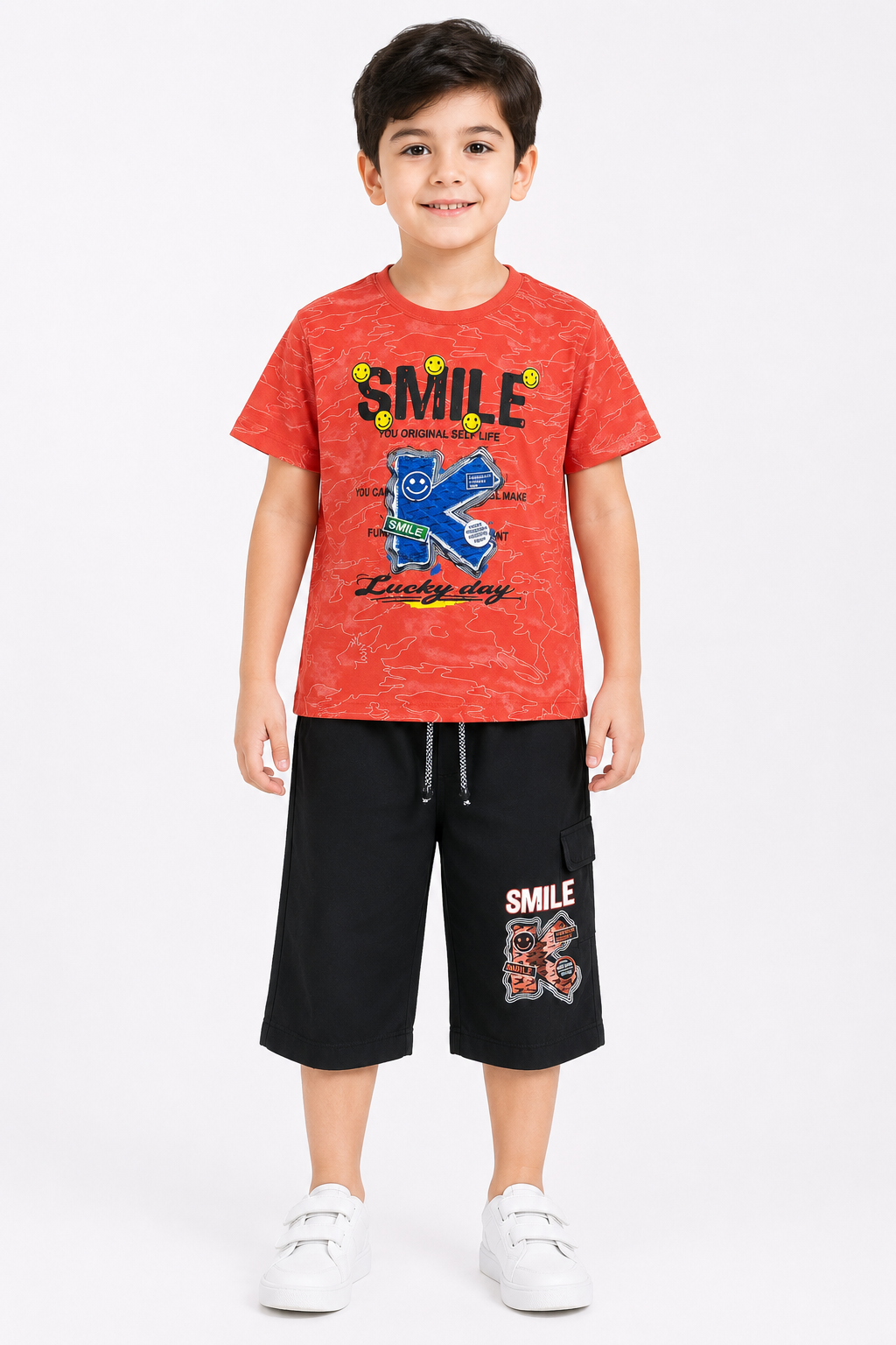 SMILE Kids 2-Piece Set | Orange