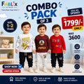 Kids Adventure Combo Pack of 3 – Mid Season Suits (1–2 Years)